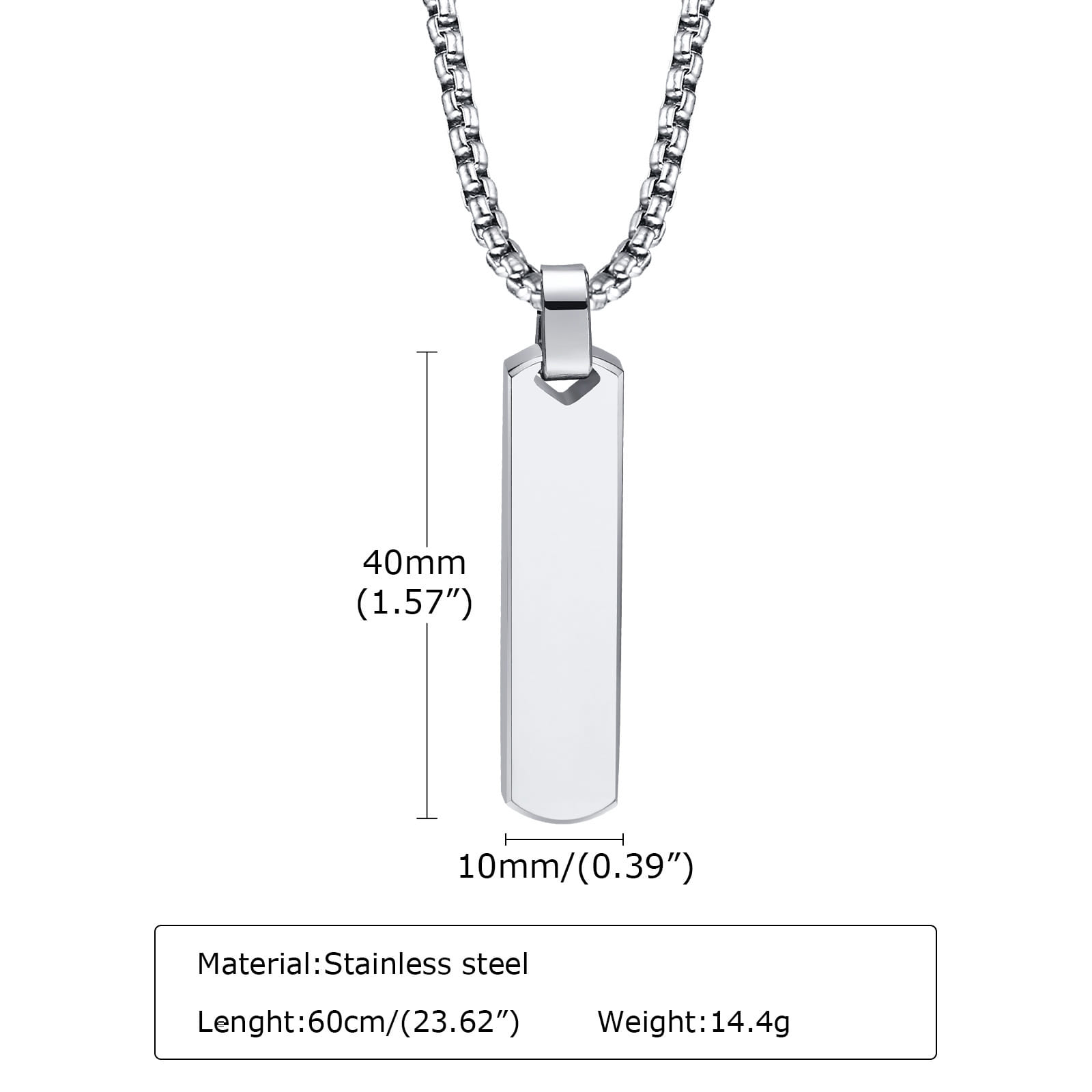 Picture of Trendy Simple Stainless Steel Silver Cross Pendant Chain  Necklace For Men