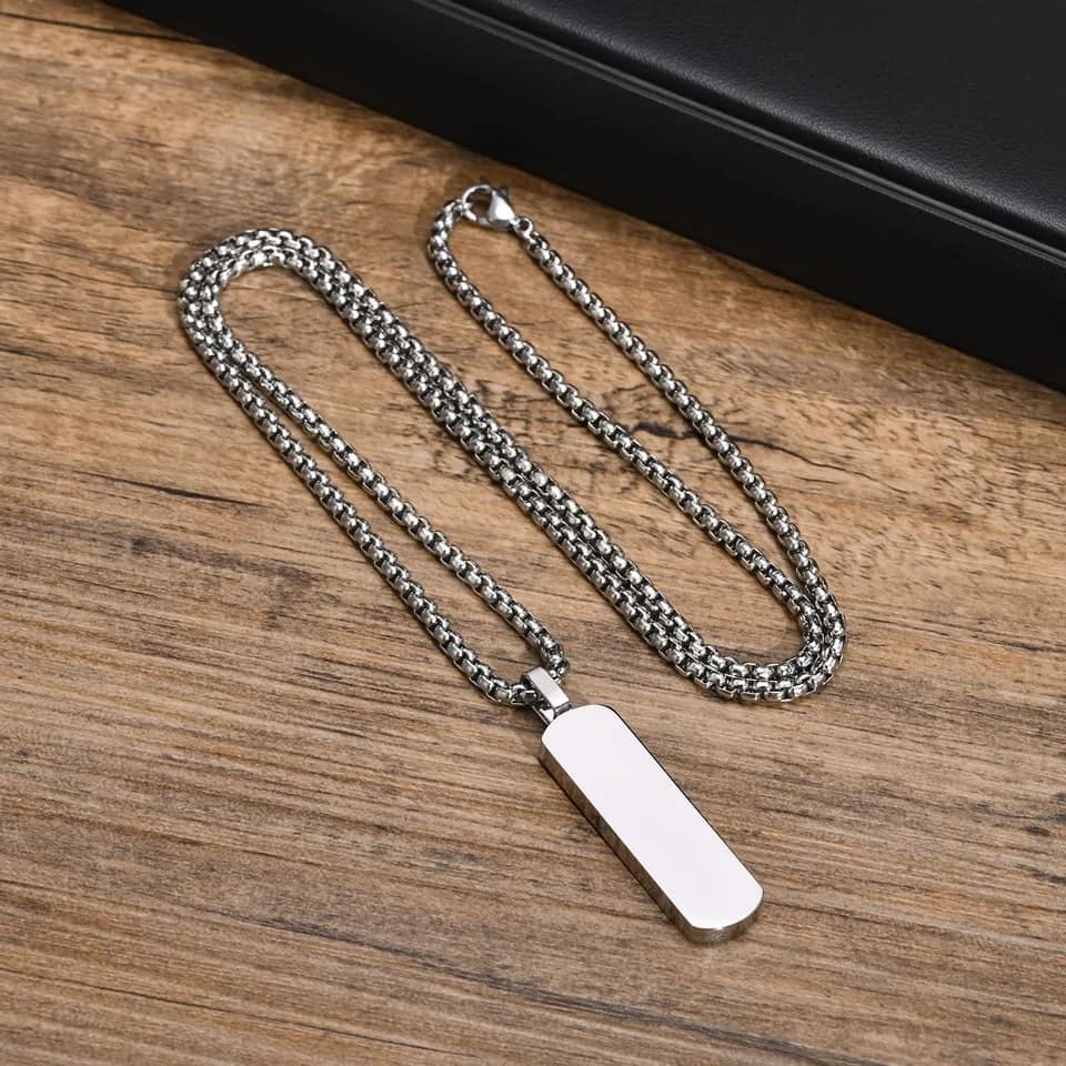 Picture of Trendy Simple Stainless Steel Silver Cross Pendant Chain  Necklace For Men