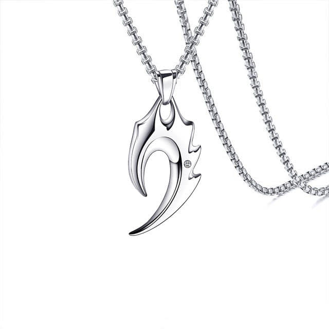 Picture of Fashion New Pendant Necklace Men Punk Trendy Simple Stainless Steel Chain