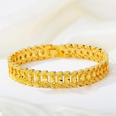 Picture of Trendy Heart Multi shape Punk Bracelet Curb Link Chain Color Bracelets Bangle For Men