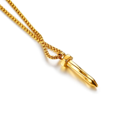 Picture of High Quality Hip Hop Necklace with Pendant for Men, Long Stainless Steel Necklace, Silver Color, Unique Streetwear, Jewelry