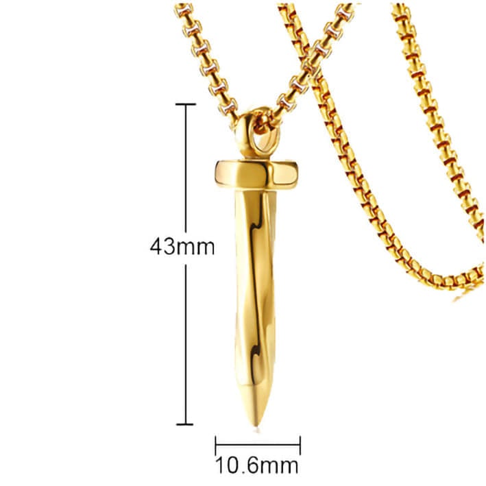Picture of High Quality Hip Hop Necklace with Pendant for Men, Long Stainless Steel Necklace, Silver Color, Unique Streetwear, Jewelry
