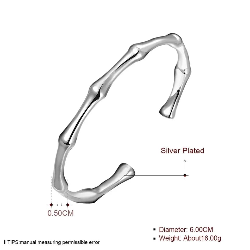 Picture of Simple  Bamboo Joint Opening Stainless Steel Bracelet For Men