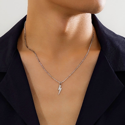 Picture of Silver Pendant Necklace Chain  for Men