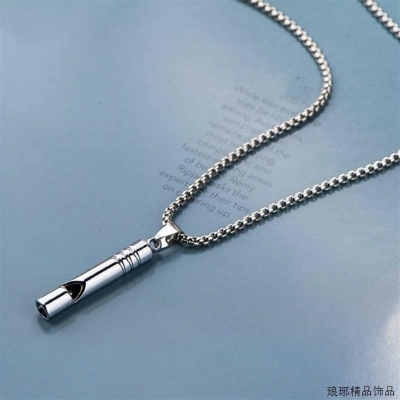 Picture of Blow Whistle Necklace Stainless Steel Silver Color Metal Chain for Men