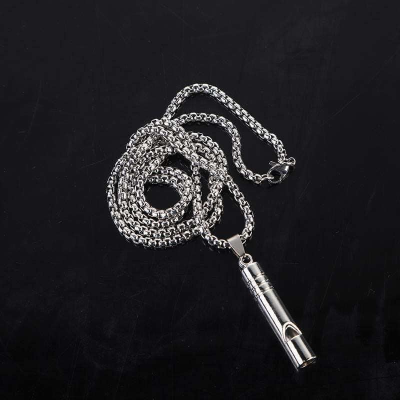 Picture of Blow Whistle Necklace Stainless Steel Silver Color Metal Chain for Men