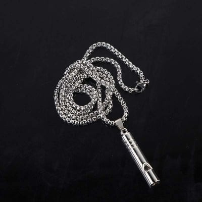 Picture of Blow Whistle Necklace Stainless Steel Silver Color Metal Chain for Men