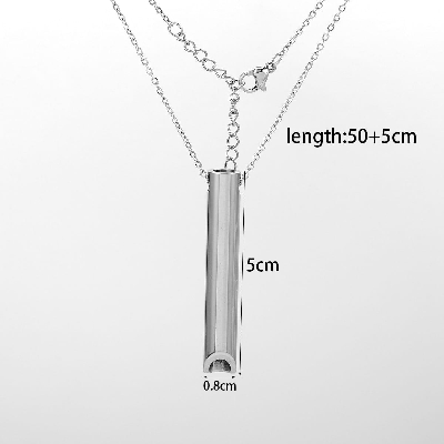 Picture of Silver Color  Breathing Necklace Metal Chain for Men