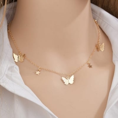 Picture of Cute Zircon Butterfly  Necklace for Women