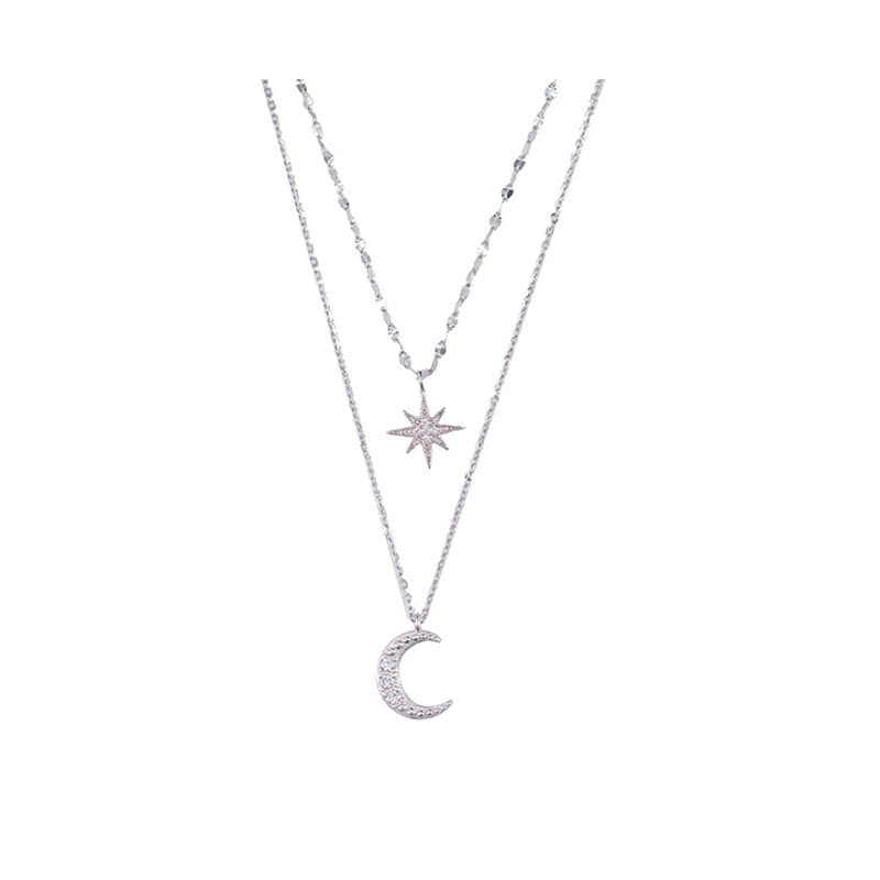 Picture of New Cute Zircon Moon Pendant Necklace for Women