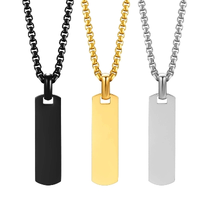 Picture of Stylish Addition - Fashion New Pendant Necklace Men Punk Trendy Simple Stainless Steel Chain Jewellery Gift - Modern - Choice Expression