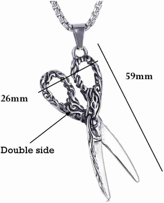Picture of Scissors Chain for Men Stainless Steel Necklace Fashion Dark Chain For Men
