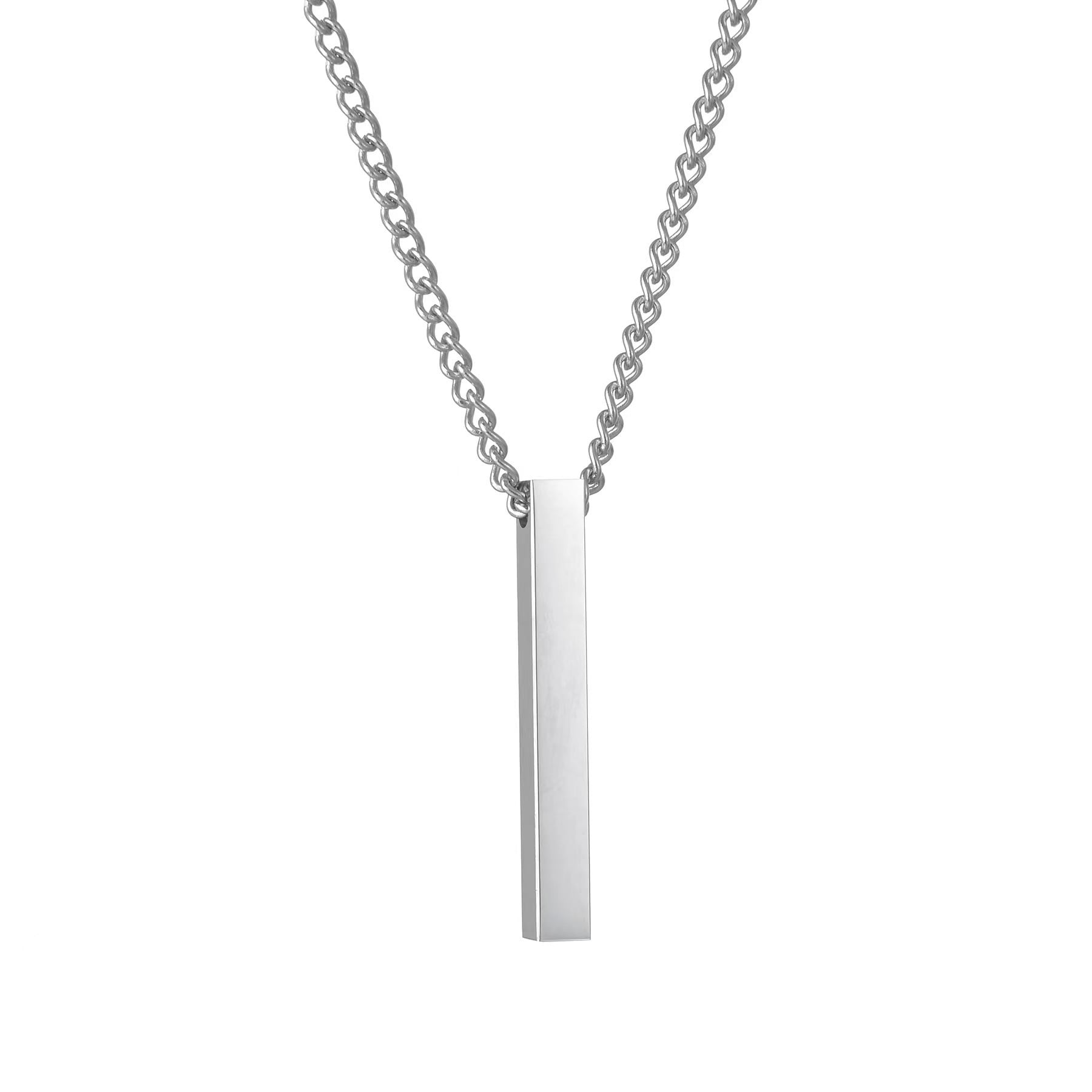 Picture of New Collection Stainless Steel Trendy Fashion Black Colour Necklace For Men