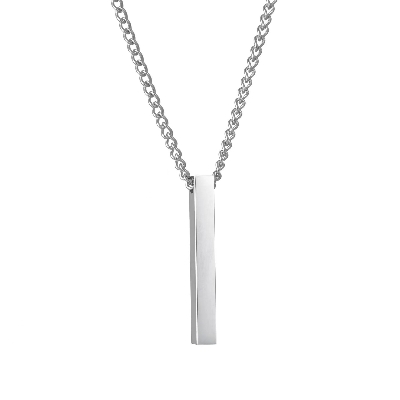 Picture of New Collection Stainless Steel Trendy Fashion Black Colour Necklace For Men