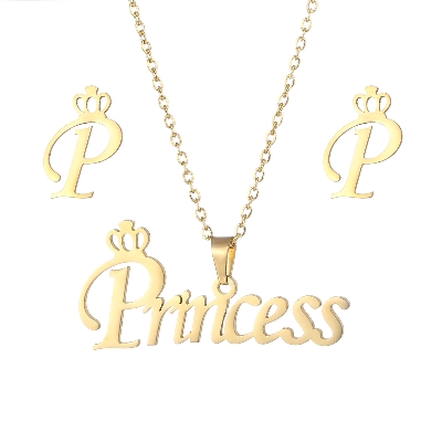 Picture of Stainless Steel Necklace and Earrings Set Gift For Women