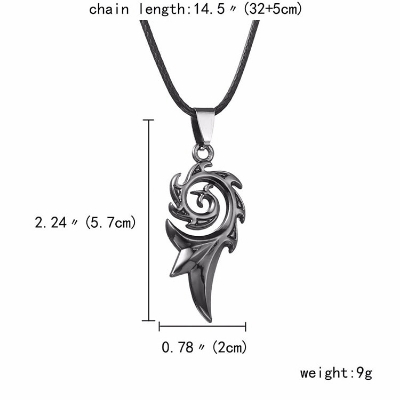 Picture of Leather Rope Men's Dragon Flame Stainless Steel Pendant Men Charm Necklace Jewelry Chain Gif For Men