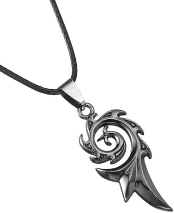 Picture of Leather Rope Men's Dragon Flame Stainless Steel Pendant Men Charm Necklace Jewelry Chain Gif For Men