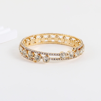 Picture of Korean Crystal Bracelet Adjustable  Bangle  Open Bracelet For  Women