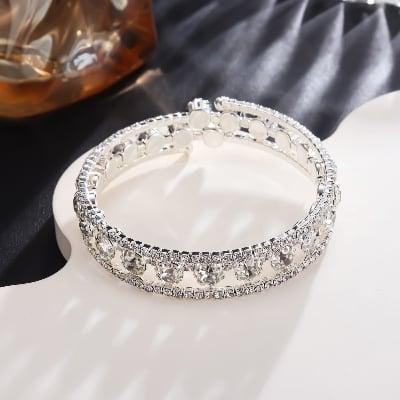 Picture of Fashion Crystal Bracelet for Women Wedding Bangle Hand Jewelry-Bracelet For  Women