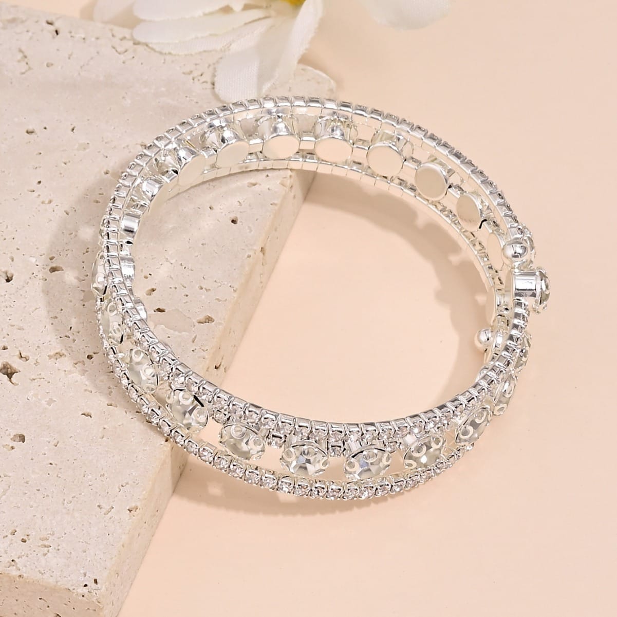 Picture of Fashion Crystal Bracelet for Women Wedding Bangle Hand Jewelry-Bracelet For  Women