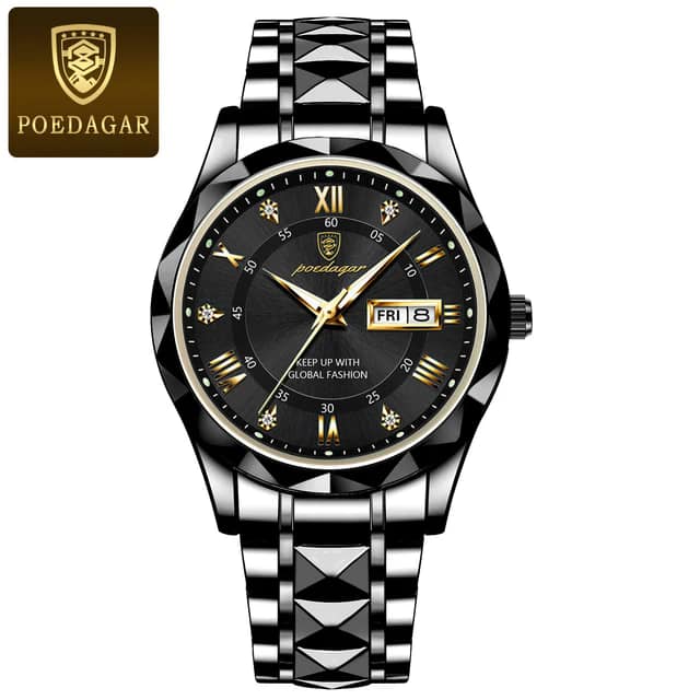 Picture of New POEDAGAR New Fashion Men's Watches Top Brand Stainless Steel Luxury Men Quartz Wristwatches Relogio Masculino