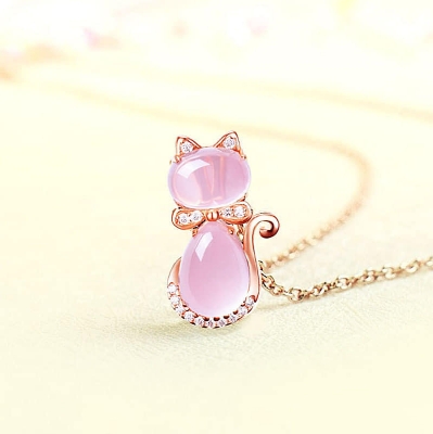 Picture of New Fashionable Chain  Cat Shape Necklaces For Women