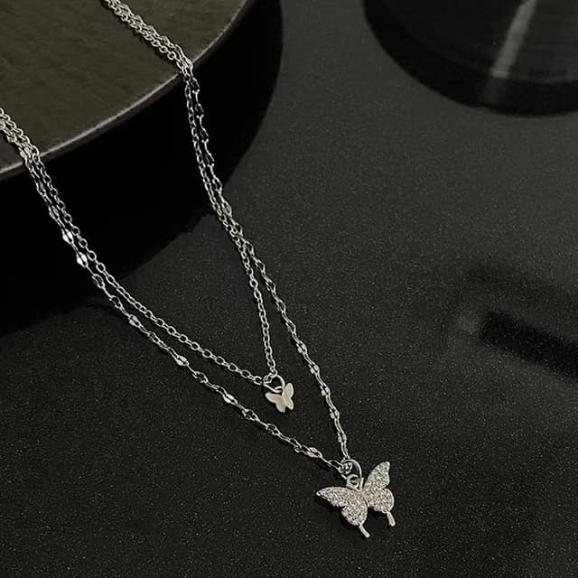 Picture of Double-Layer butterfly necklace jewellery for woman