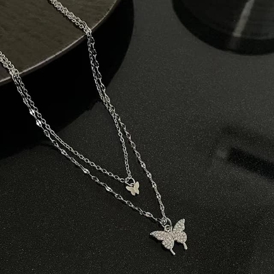 Picture of Double-Layer butterfly necklace jewellery for woman