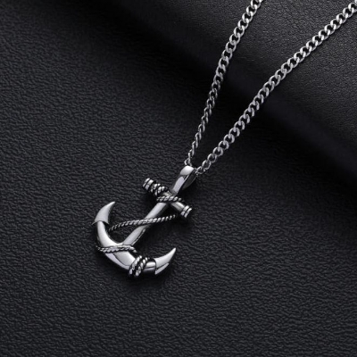 Picture of Stylish Addition - Fashion New Pendant Necklace Men Punk Trendy Simple Stainless Steel Chain Jewellery Gift - Modern - Choice Expression