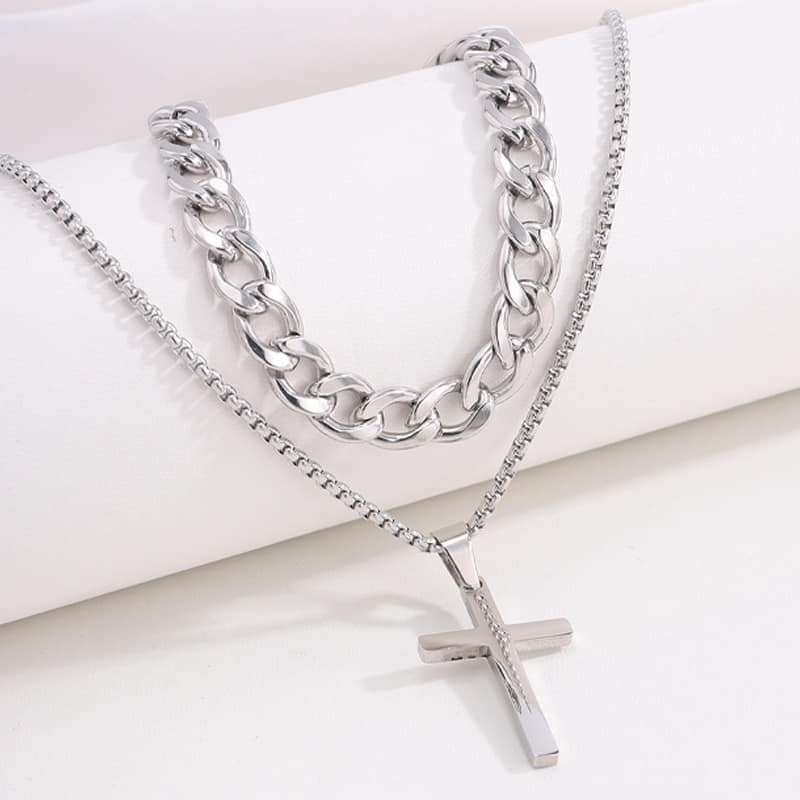 Picture of Fashionable Pendant Necklace, Bracelet & Ring Set for Everyday Chic Style-Combo Set  for Men