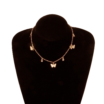 Picture of Butterfly Charm Pendant Choker Necklace for Women