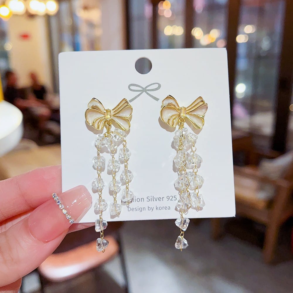 Picture of Korean Retro Fashion Earring Long Tassel Earrings Sweet New Design for Women