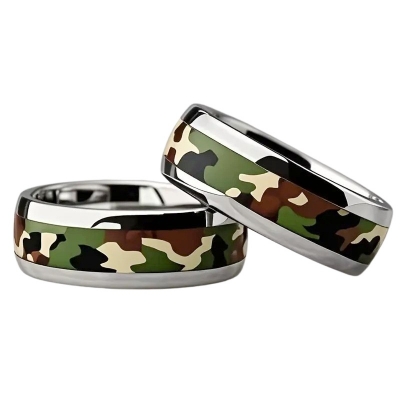 Picture of steel Finger Ring for Men - Black