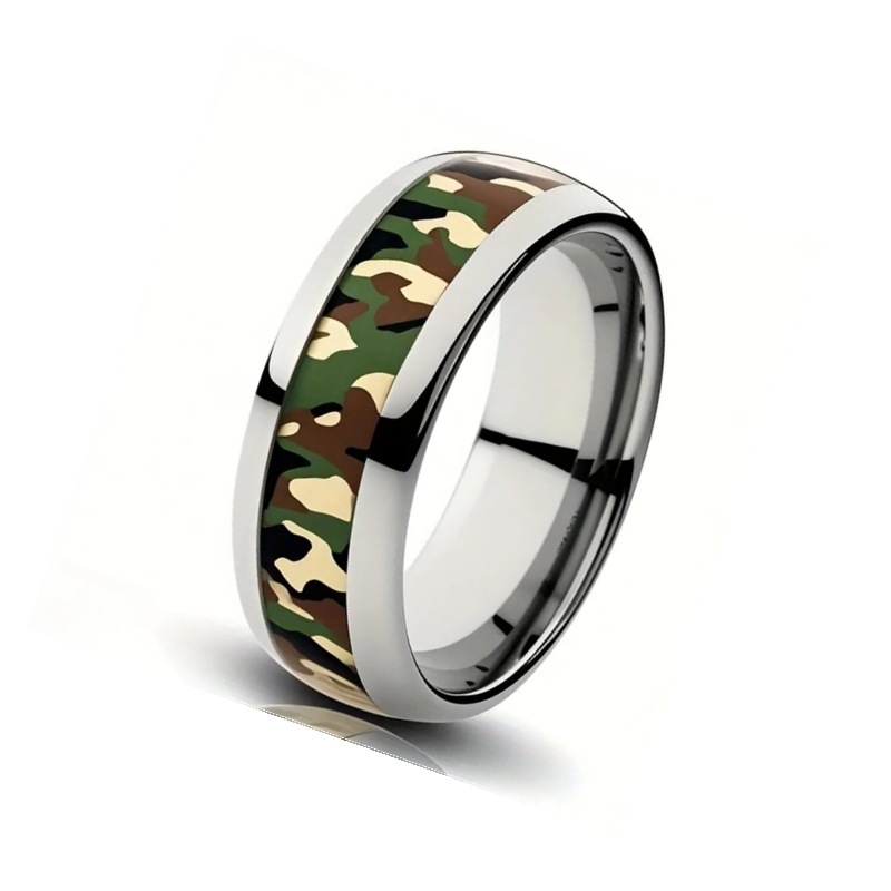 Picture of steel Finger Ring for Men - Black