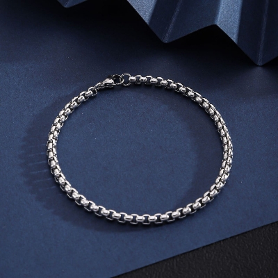 Picture of Silver Unique Bracelet for Men- Bracelet For Men-Chain Bracelet