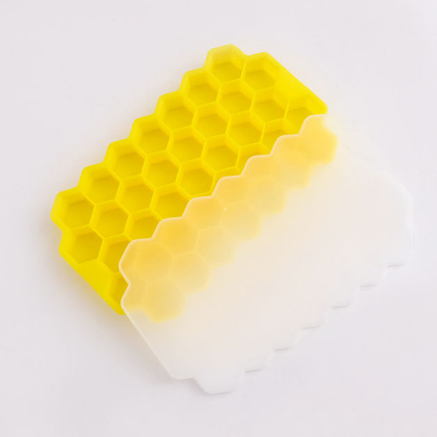 Picture of New High Quality Silicone Ice Cube Tray with Cover Food Grade Small Kitchen Appliances Ice Makers