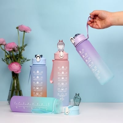 Picture of Hight Quality Sports Water Bottle Motivational Portable Water bottle for Outdoor Sport Fitness,