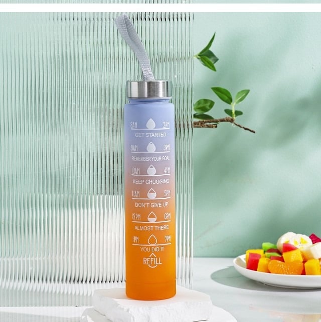 Picture of 300 ml Hight Quality Sports Water Bottle Motivational Portable Water bottle for Outdoor Sport Fitness