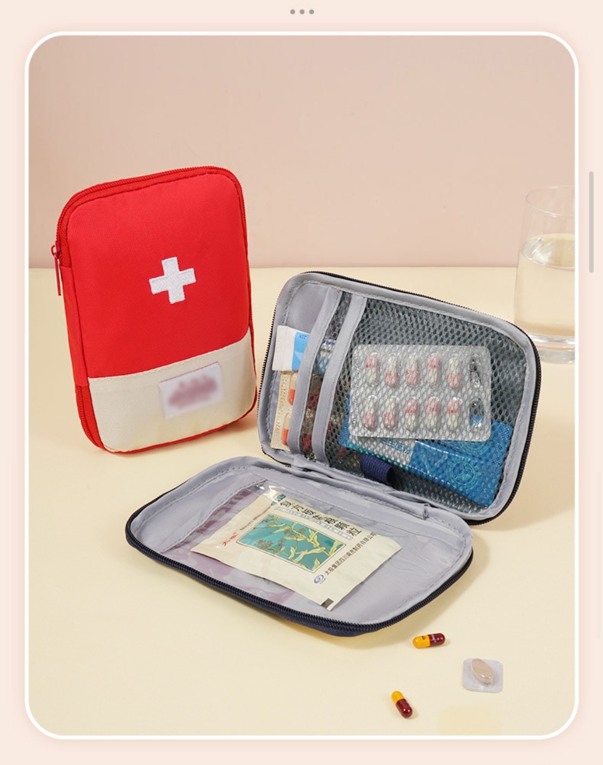 Picture of Mini Portable First Aid Bag for Travel Outdoor Emergency Kit 7x5 Inch