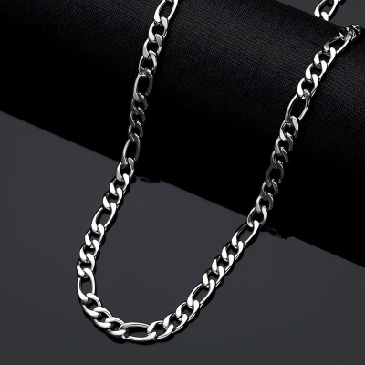 Picture of Viking Wolf Raven Pendant Necklace for Men Stainless Steel Geometric Chain