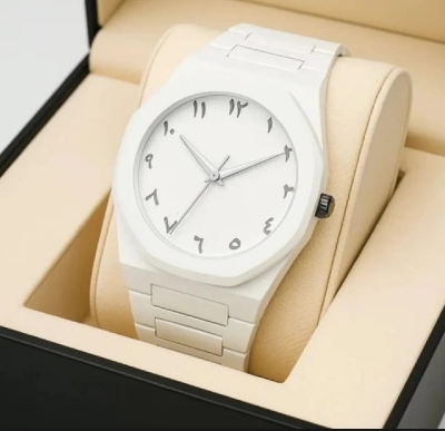 Picture of White Aura Watch Arabic Design Quartz Movement Unisex Wristwatch