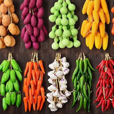 Picture of Kitchen Wall Decor: Set of 3/6/9 Artificial Vegetable Strings