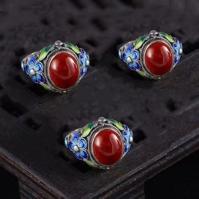 Picture of High Quality Vintage Jewelry Red Coral Ring