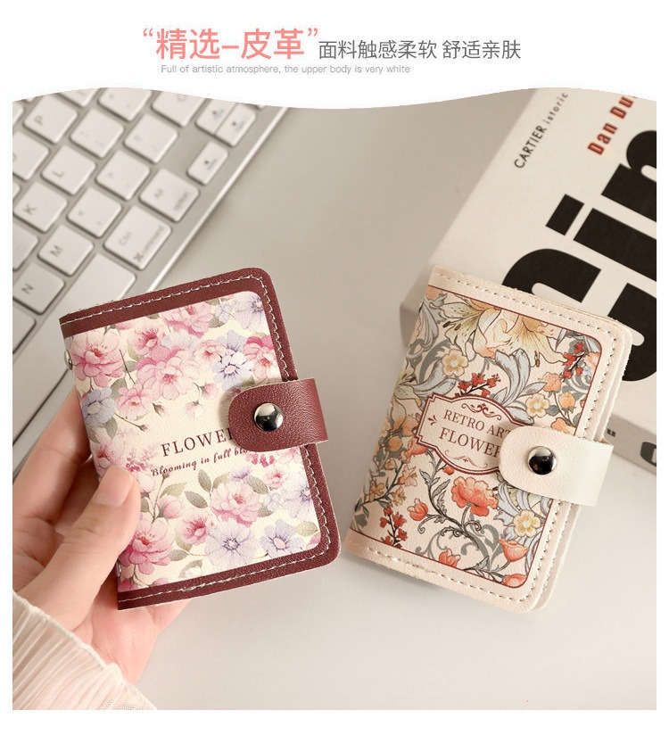 Picture of Multipurpose Flower Pattern Credit Card ID Case and Small Clutch Bag