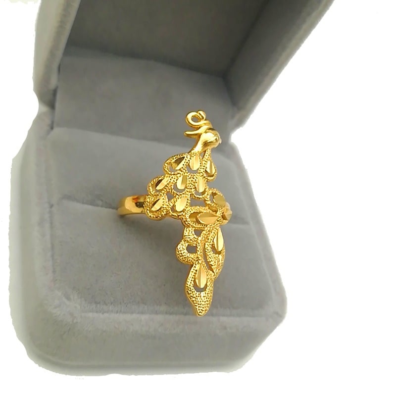Picture of Fashionable Plated Peacock Ring Adjustable Size Ring