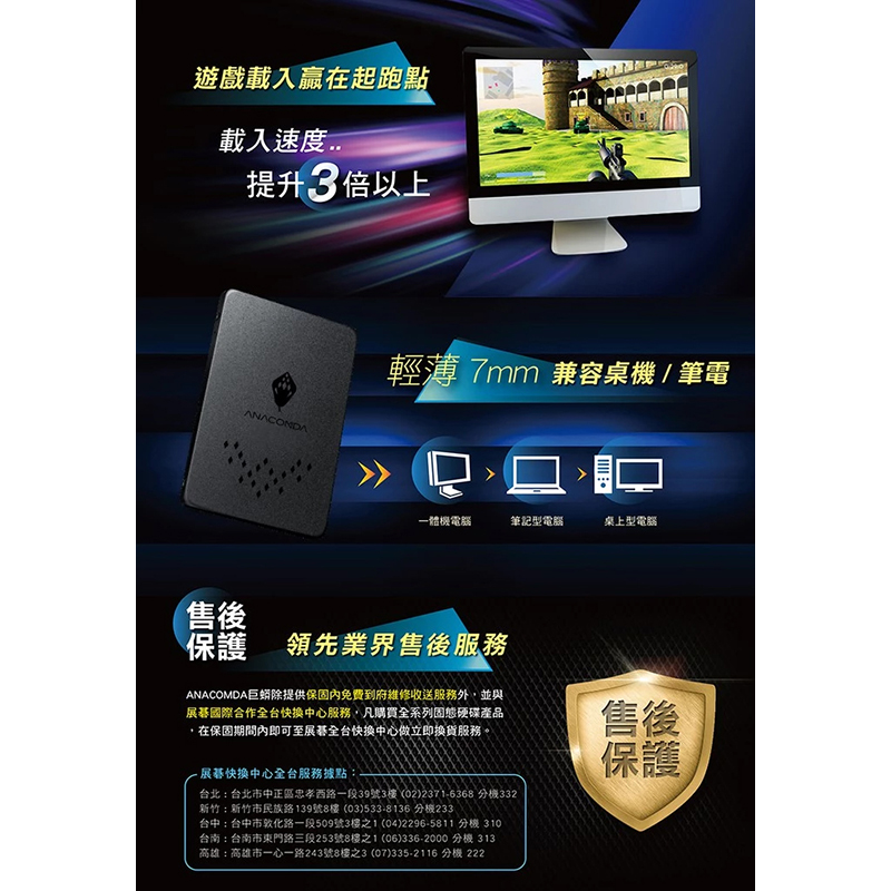 Picture of Anacomda 256GB 2.5 Inch SATA Internal SSD(256GB)