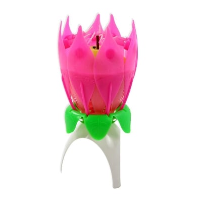 Picture of Lotus Flower Birthday Candle Small size