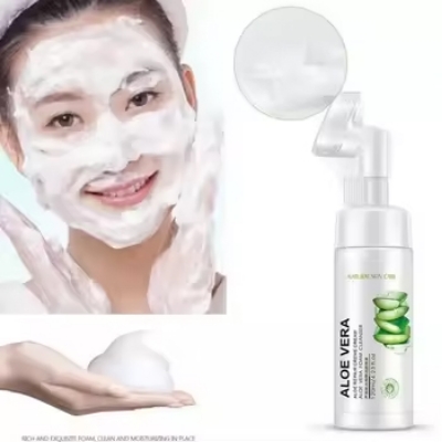 Picture of HCHANA Aloe Massage Cleansing Foam Gentle Deep Cleansing Long Lasting Moisturizing Facial Mousse Aloe Massage Facial Cleanser 120ml