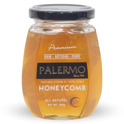Picture of Palermo Honey with Honeycomb in Glass Jar 250gm