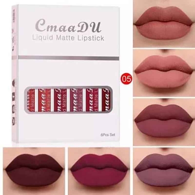 Picture of CmaaDu 6 Pcs Set Liquid Matte Non-stick Cup Waterproof Lipstick Set NEW